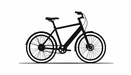 Obraz premium Black Mountain Bike with Two Wheels.