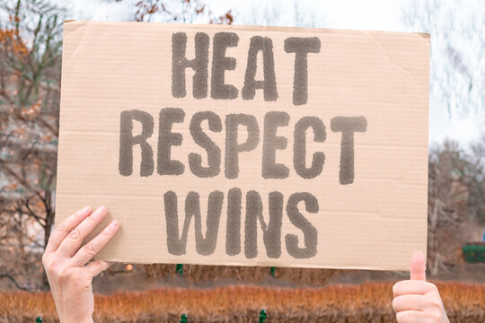 "Heat respect wins" Acknowledging warmth's power leads to safety. LEADS, SAFETY, ACKNOWLEDGING, HEAT, WINS.