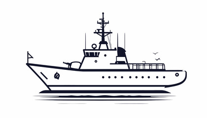 Large Vessel Ship Boat Illustration. © Baskara