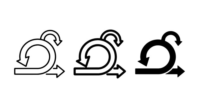 Agile Scrum Symbols, Iteration Process Icons, Continuous Improvement Arrows
