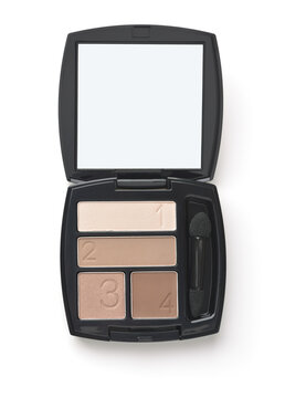 Compact eyeshadows palette with mirror and applicator
