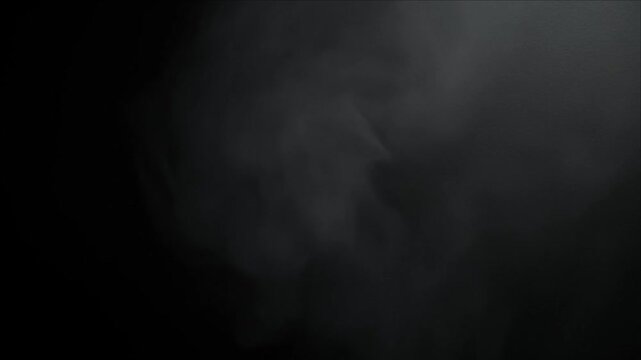 Cinematic smoke cloud background dark texture atmospheric abstract misty vapor swirling in moody low light mysterious space floating on black creating dramatic scene design copy background texture