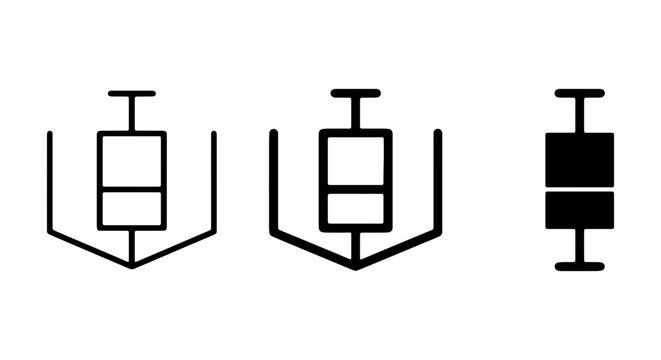 Box Plot Icons, Statistical Data Visualization, Simple Vector Graphics Set