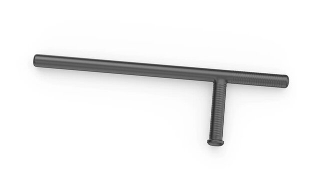 Police baton on white background