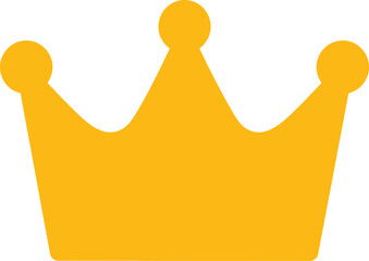 Golden crown icon vector, royal yellow tiara silhouette, king and queen headwear symbol for luxury branding and awards © IDrealdesigns