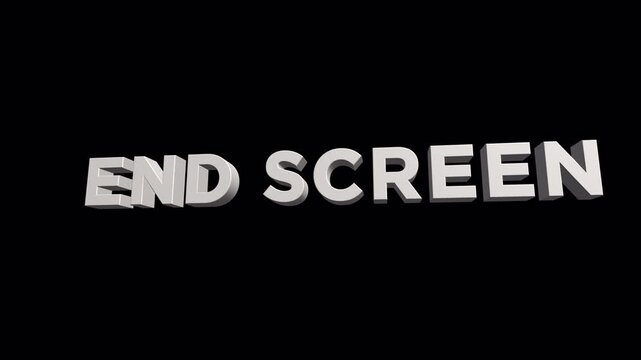 END SCREEN loop animation on 3D effecct