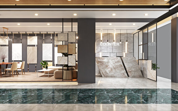 Tile and Stone Showroom Display in Interior