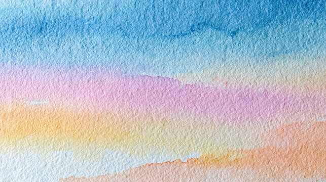 An abstract watercolor background showcasing a beautiful blend of soft hues. Ideal for creating dreamy designs, posters, or as a backdrop for various artistic projects.