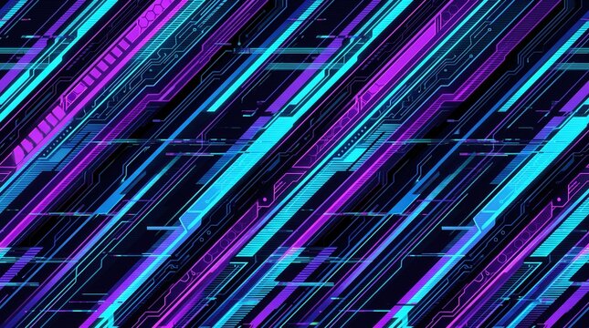Futuristic blue/purple circuit diagonals digital background