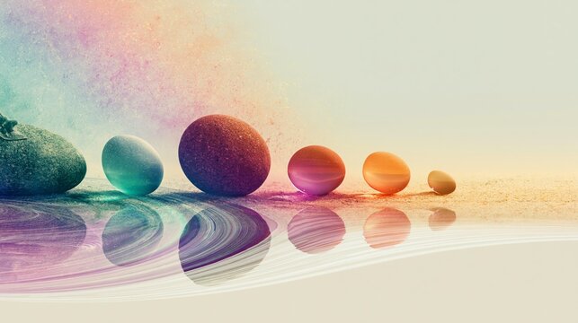 Minimal Wellness Pebbles Scene With Copy Space