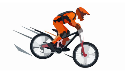 Obraz premium cyclist on a bicycle