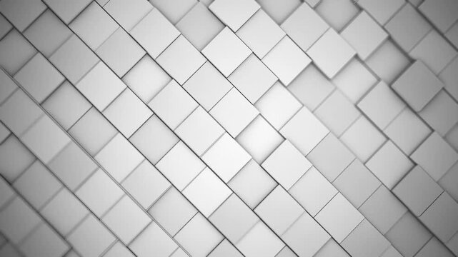 Abstract 3D White Tiles Technology Background
Abstract background with 3d extruded squares and offset motion with soft shadows and depth of field blur