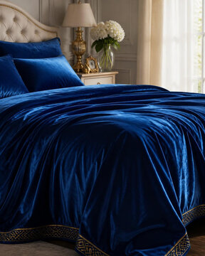 luxury duvet, velvet comforter, navy velvet duvet, blue velvet bedspread, textured fabric bedding, soft touch fabric, premium duvet set, luxury bed linens, high thread count, silky smooth bedding, plu