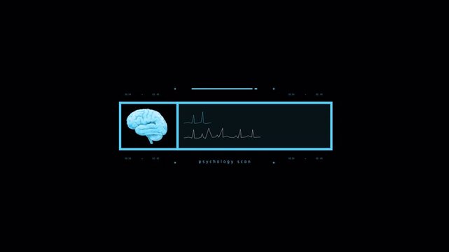 Futuristic Artificial Intelligence Brain Interface Concept Animation.