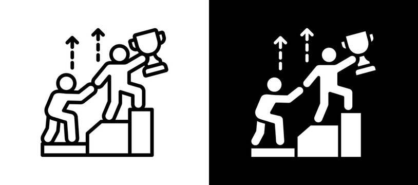 Ethical Leadership whiteblack icon