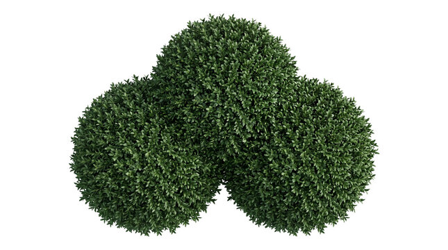 Artificial green bush triple head plant decoration
