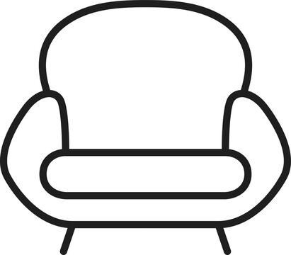 chair icon on white background