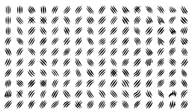 claw, scratch, scratches, slash, clawmark, tiger, bear, lion, wolf, dinosaur, dragon, beast, animal, wild, predator, talon, ripped, torn, mark, track, vector, clipart, black, isolated, collection, sym