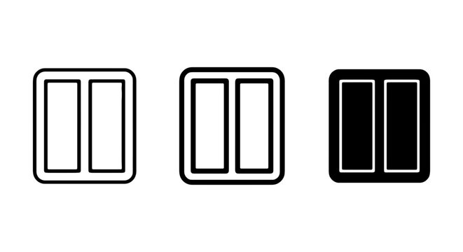 Toggle Switch Icons, UI Elements, Vector Controls, Simple Interface Buttons