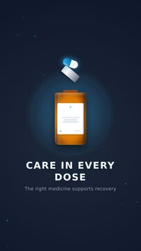 Medicine bottle with pills for health care and recovery concept  