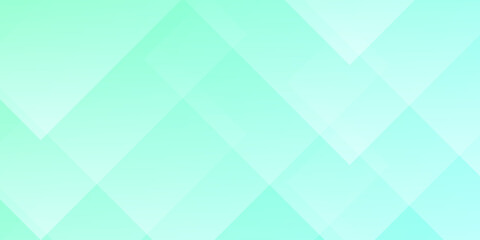 Fototapeta premium Abstract Mint Green Geometric Background Featuring Soft Overlapping Squares and Minimalist Modern Light Gradient Texture Pattern Design