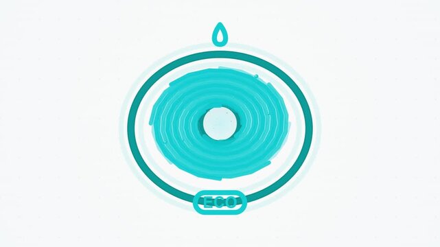 Water Saving Eco Toilet Flush Motion Graphic