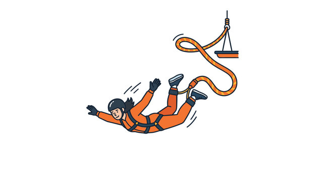 Woman Zip Lining Adventure