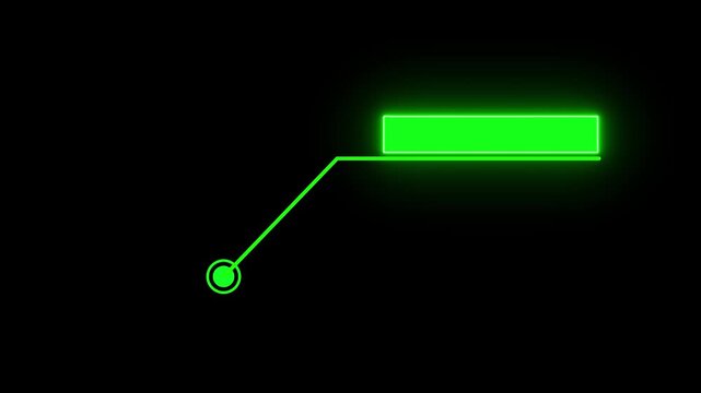 Animated of Hud callout line for text and data. HUD elements on isolated black background. Callout elements for text highlighting and user interface project. 4k