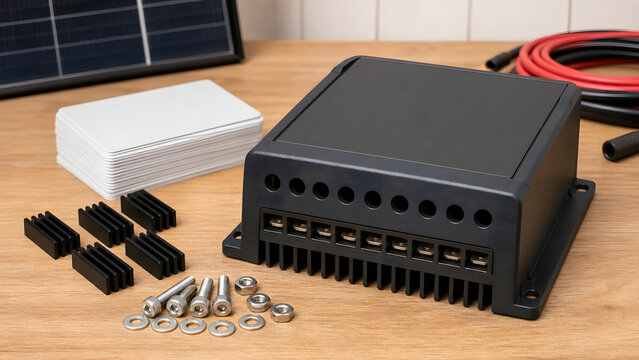 Charge controller heatsink spacer kit with blank cards