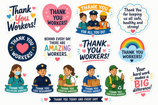 Appreciation Stickers for Hardworking People.