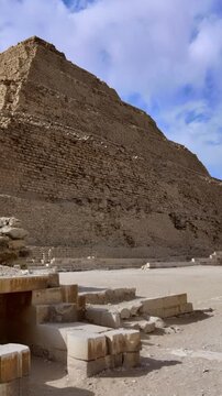 The Pyramid of Djoser, or Step Pyramid is an archaeological remain in the Saqqara necropolis, Egypt, northwest of the city of Memphis.