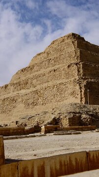The Pyramid of Djoser, or Step Pyramid is an archaeological remain in the Saqqara necropolis, Egypt, northwest of the city of Memphis.