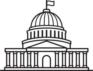 Obraz premium United States Capitol Building in Washington DC with Iconic Dome Architecture and Historic Government Landmark Symbol of American Congress and Travel Destination