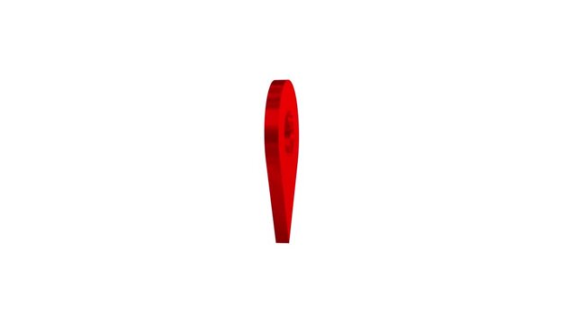 Red location pin icon animation on chroma key background, location icon animation. gps map pointer pulse animation 4k video
