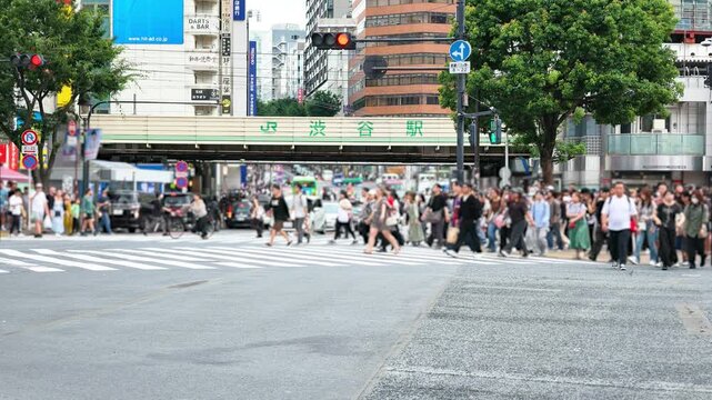 渋谷スクランブル交差点・スローモーション