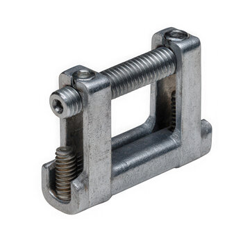 Metal u-shaped clamp with bolted ends