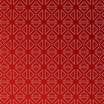Vintage Indian Red Bandhani Patola Motif