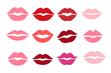 Fototapeta premium Lipstick print collection for beauty and fashion designs