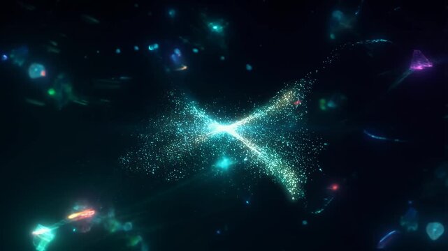 Futuristic Holographic Interface Glowing Digital Visualization