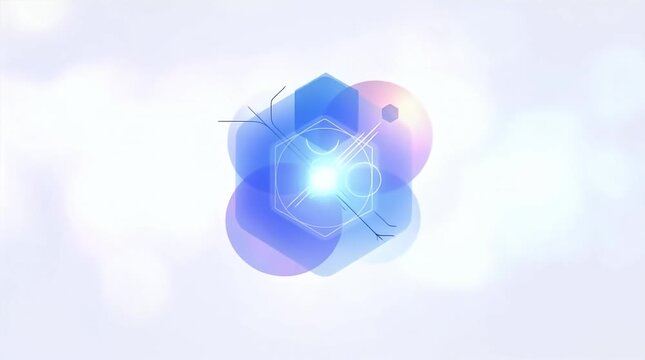 Futuristic Holographic Technology Interface Glowing Digital Visualization