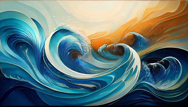 addressing the water crisis beautiful artistic designer abstract art discussing and addressing water scarcity and shortage strategies for resource preservation and conservation generative ai