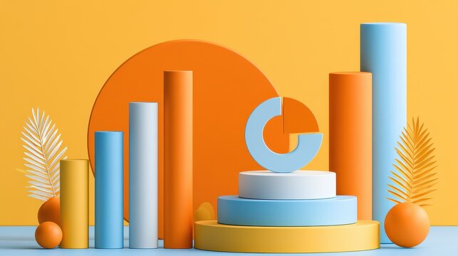 Sales metrics commercial success analytics platform concept focus on customer growth competitive advantage copy space whimsical Multilayer innovation hub backdrop.