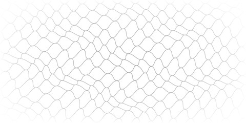 Fishing or soccer net. Repeated hexagon pattern. Black wired mesh texture isolated on white background. Metallic or fabric fence, cage or lattice structure. Vector graphic Illustration. © subang