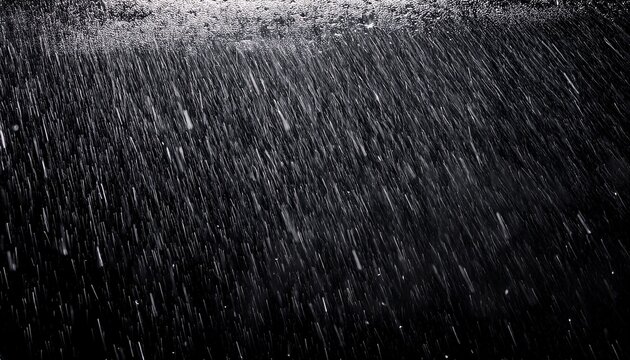 texture of rain overlay effect on black background