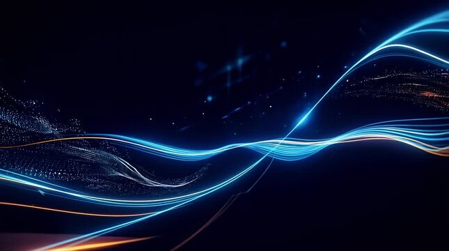 Dynamic Abstract Light Waves Flowing Through Digital Space