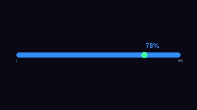 A dark mode horizontal bar chart illustrates the "Market Share Trend" with different lengths of grey bars indicating varying market positions against a black backdrop.
