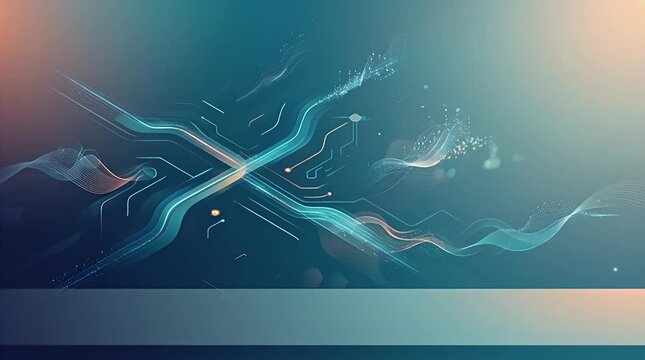 Futuristic Abstract Digital Circuitry Flowing Light Patterns