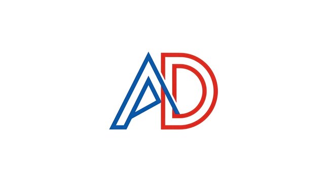 Ad creative design studio letter monogram symbol corporate identity vector logo branding.