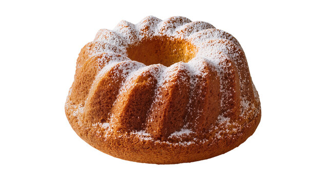 Bundt cake dusted with powdered sugar
