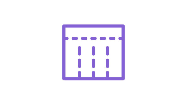 Table Data Icon, Spreadsheet Grid, Database Layout, Clean Vector Illustration